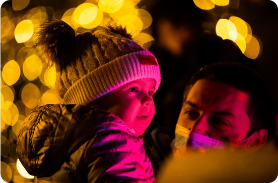 Enfant lumière Noël Méribel