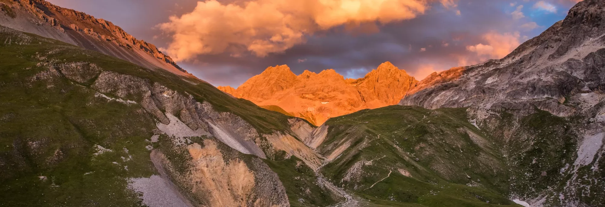 coucher de soleil au refuge du saut
